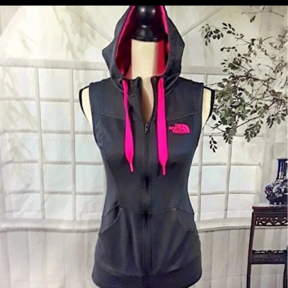 The North Face zip up hoodie vest